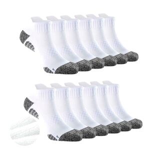 Honeysea 6 Pairs Athletic Running Compression Socks Unisex